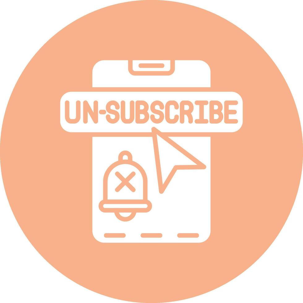 Unsubscribe Modular UI Graphic vector