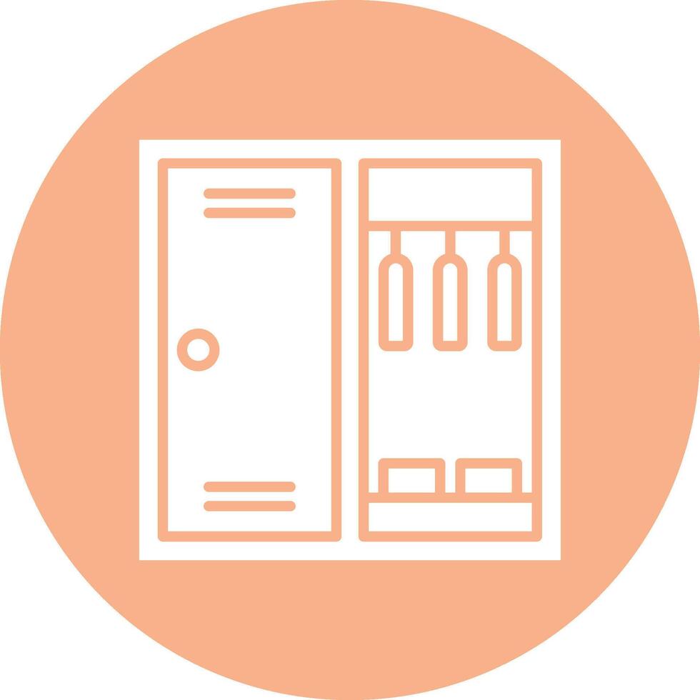 Wardrobe Minimal Outline Artwork vector