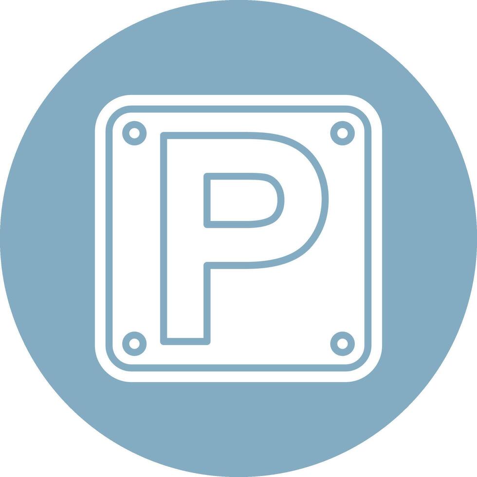 Letter P Geometric Shape Symbol vector