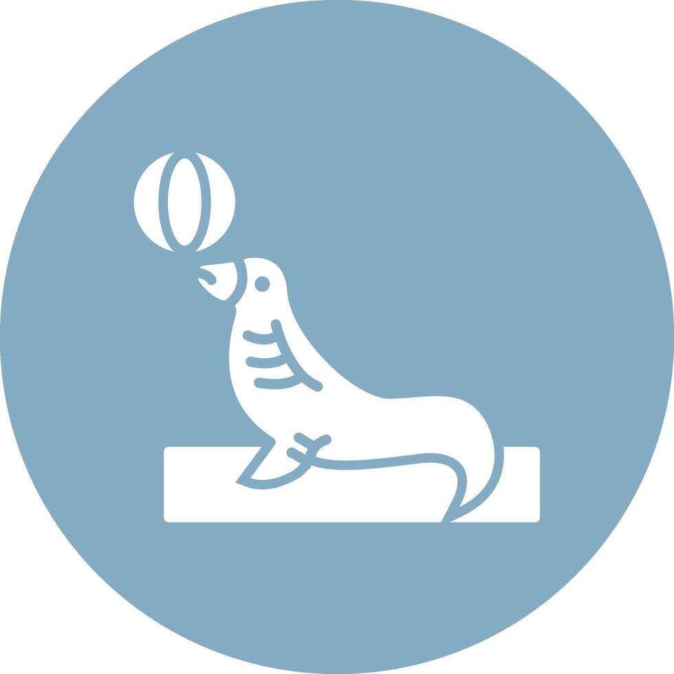 Seal 3D Line Art Piece vector