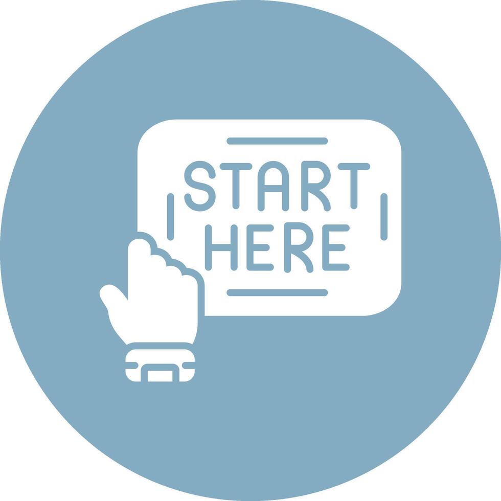 Start Here Playful Line Icon vector