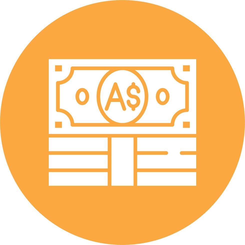 Australian Dollar Sharp Edge Symbol vector