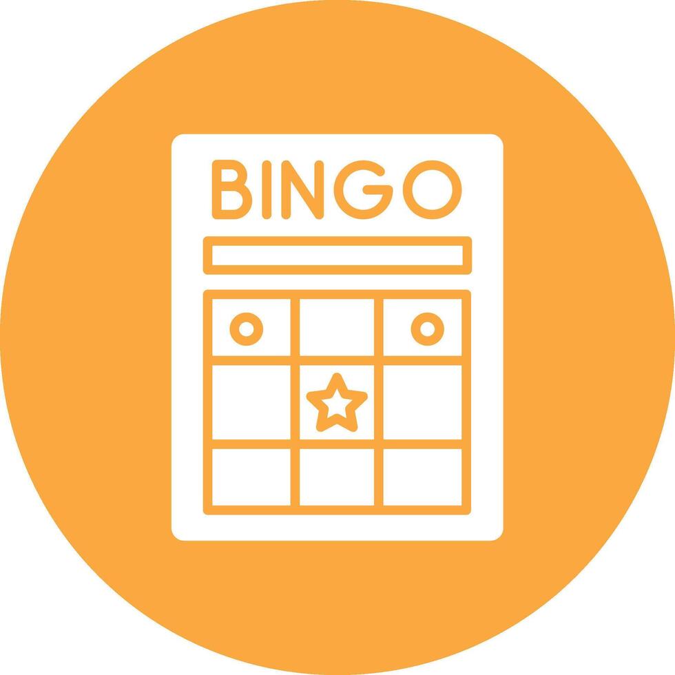 Bingo Shadowed Icon Style vector