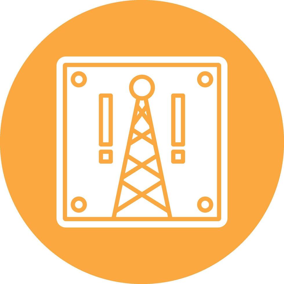 Cell Tower Minimal Outline Artwork vector