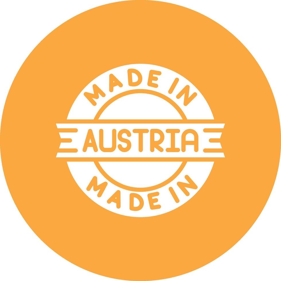 Made In Austria Muted Tone vector