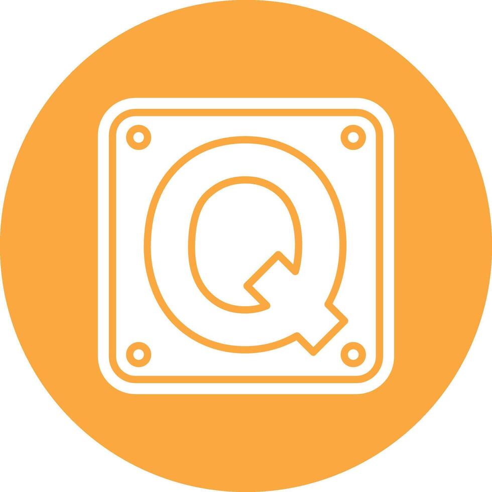 Letter Q Color Block Design vector