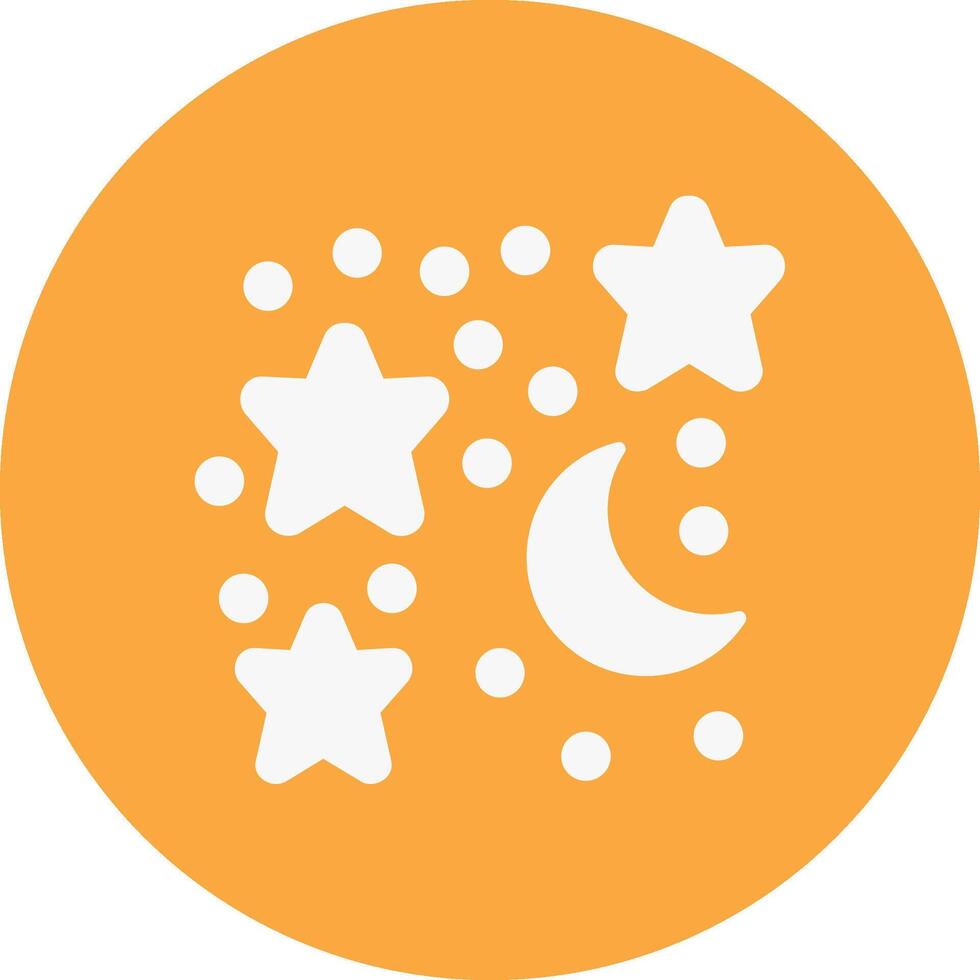 Moon And Stars Graphic Interface Asset vector