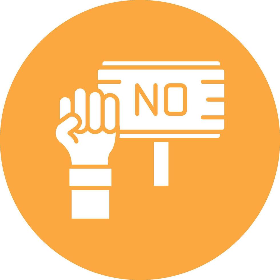 Protest Clean Grid Icon vector