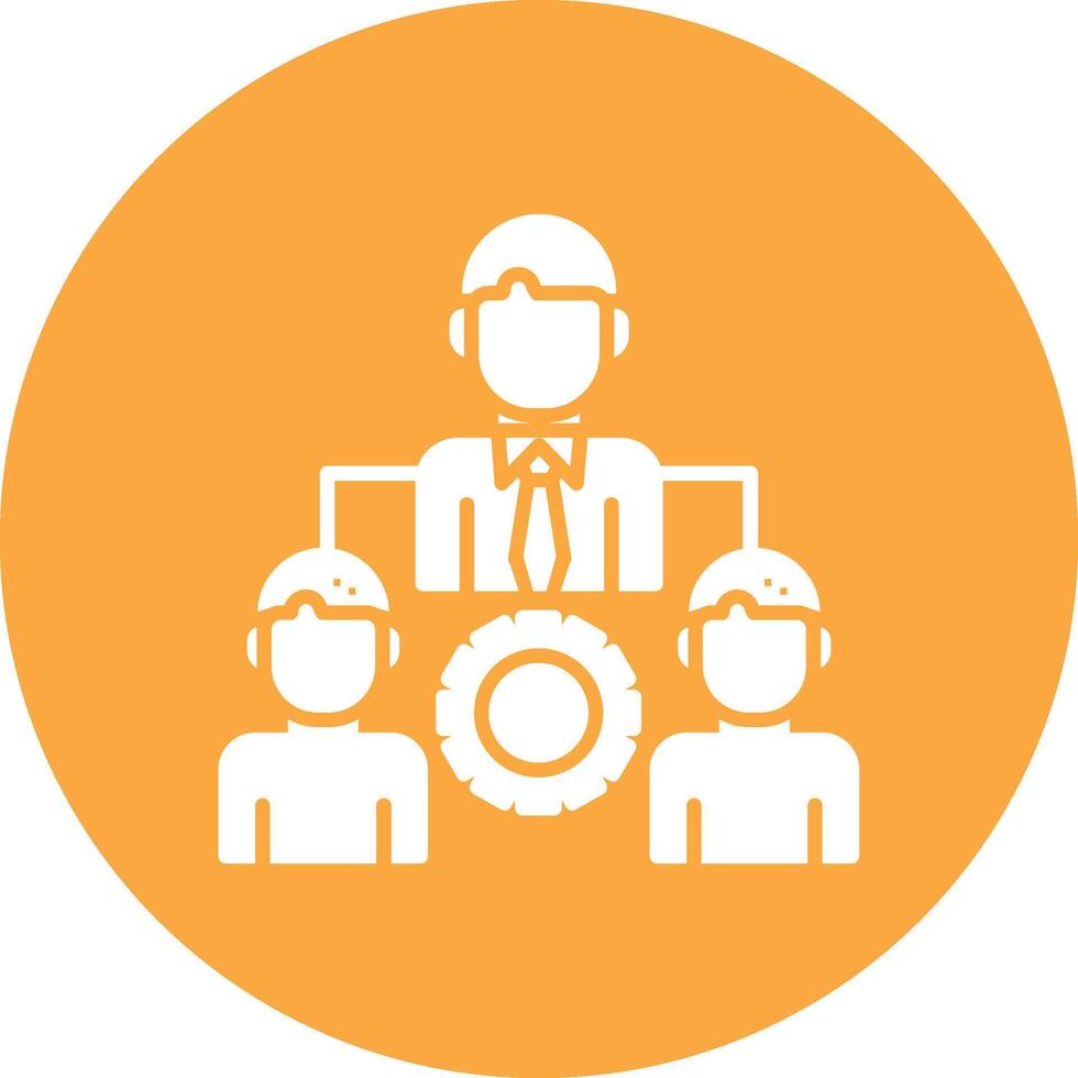 Team Structure Rounded Line Illustration vector