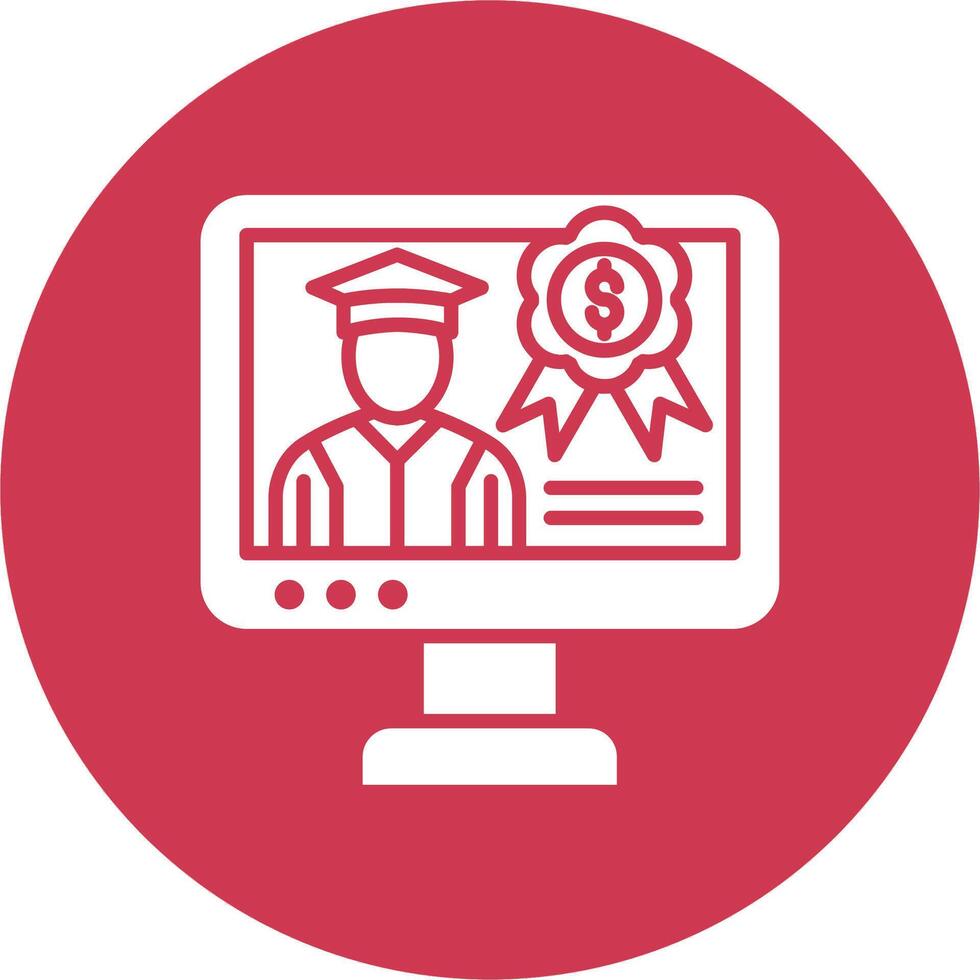 Online Learning Handcrafted Digital Icon vector