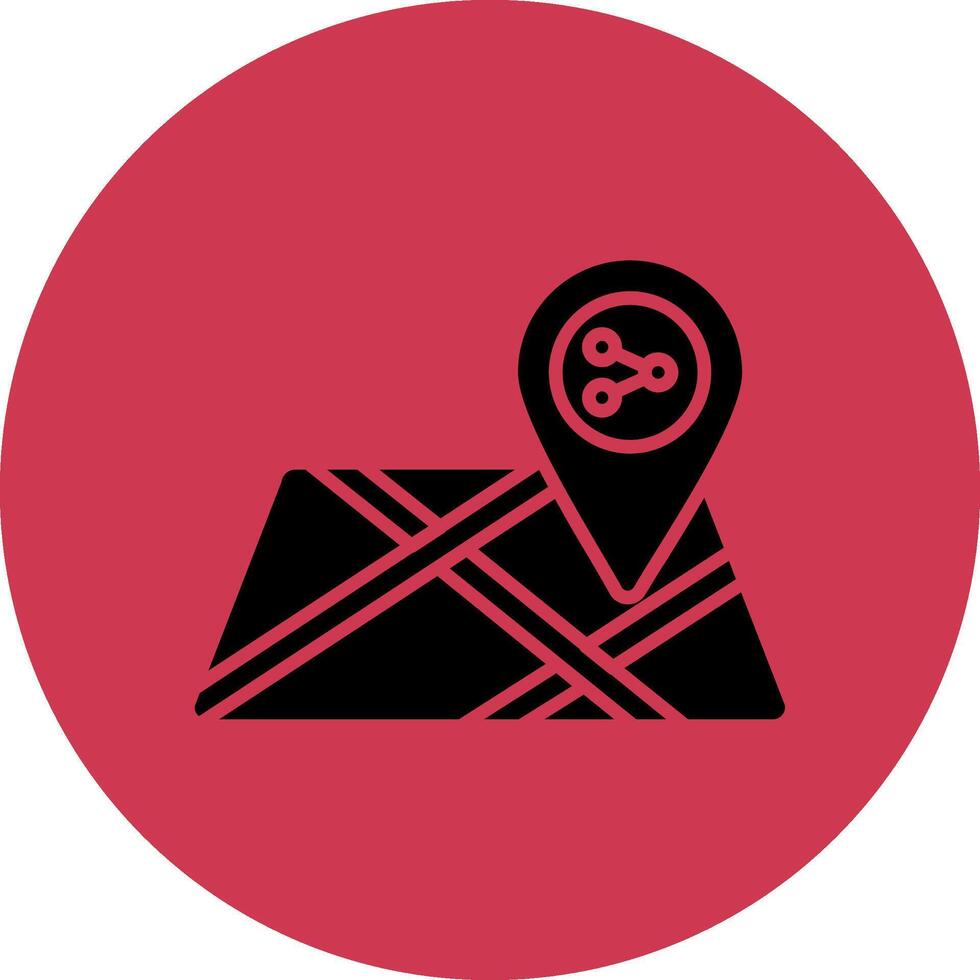 Share Location Stylized Tech Element vector