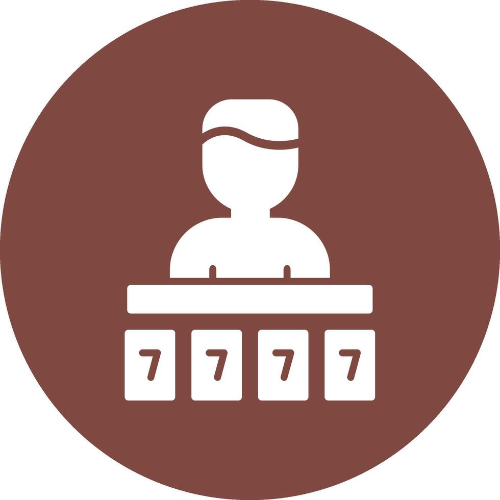 Croupier Solid Fill Design vector