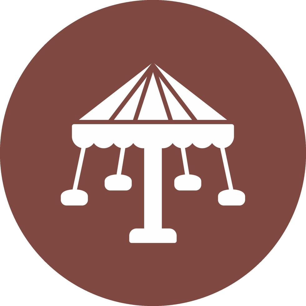Merry Go Round Mono Icon Symbol vector