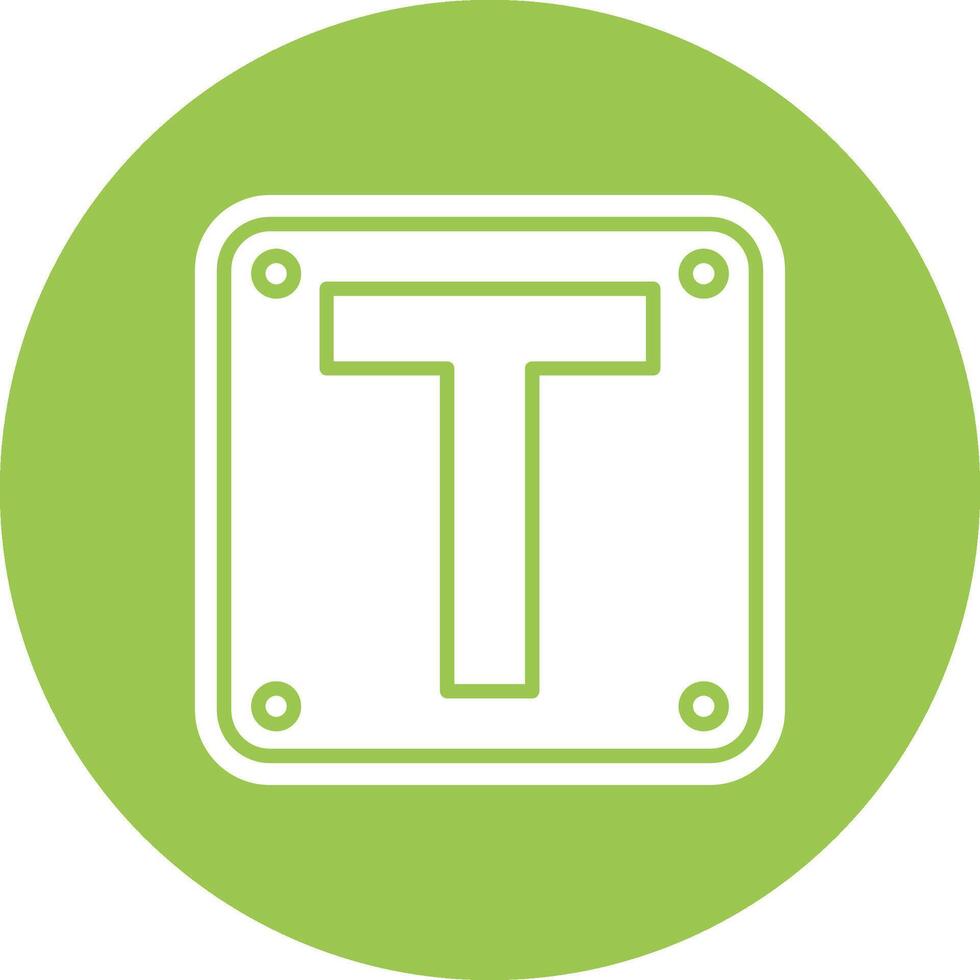 Letter T User-Friendly Visual vector