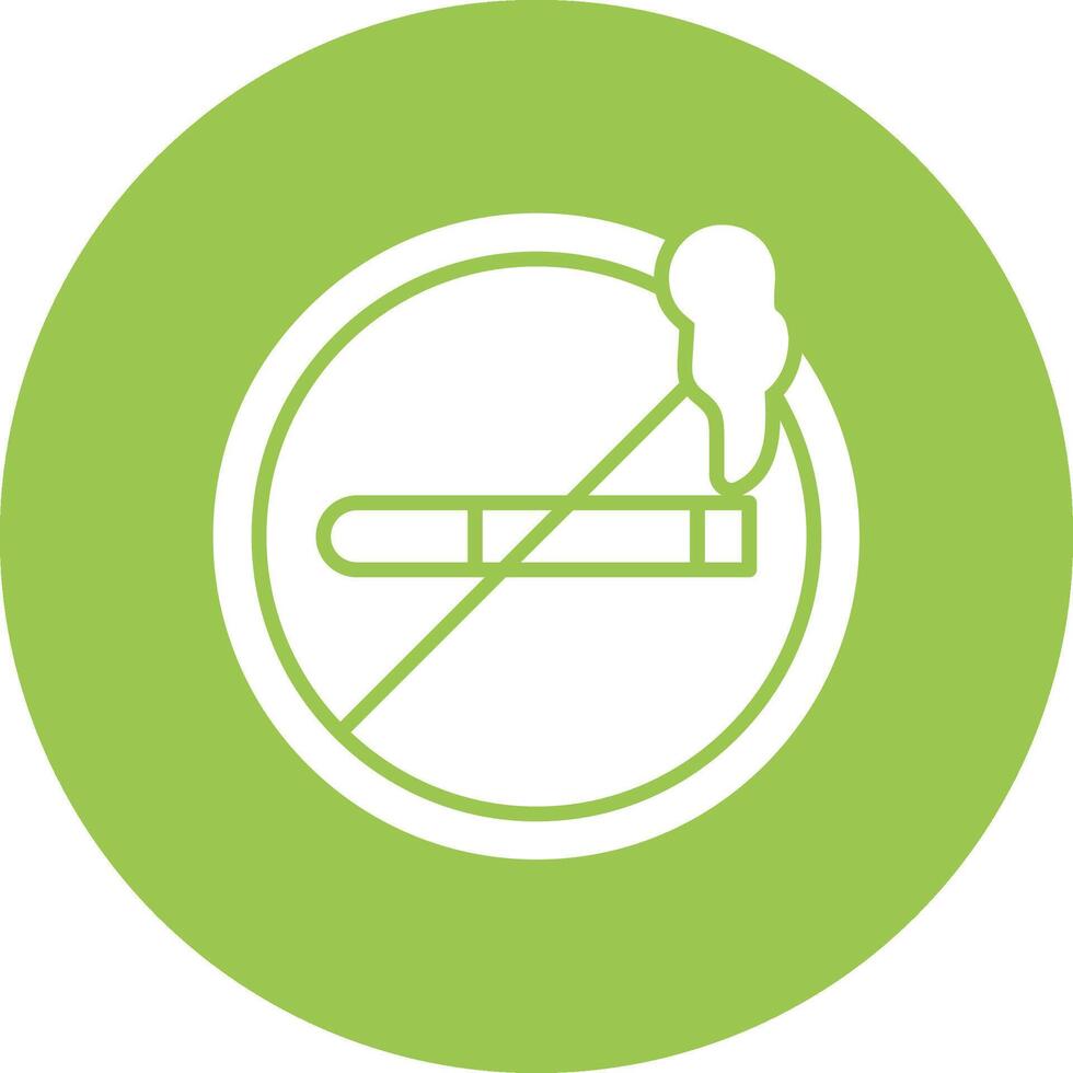 No Smoking Interactive Icon Badge vector