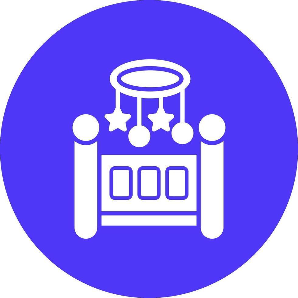Cot free Bold Web Icon vector