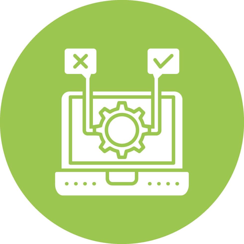Software Testing Vibrant UI Element vector