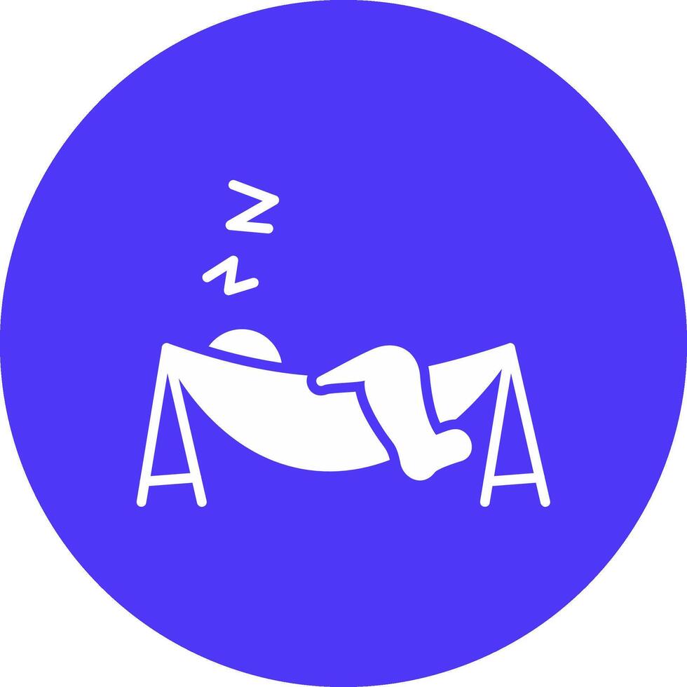 Hammock Thin Line Design vector