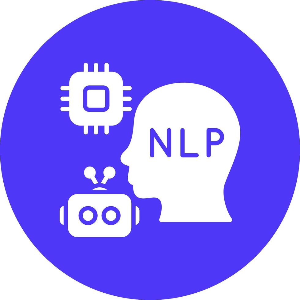 Nlp Interactive Icon Badge vector