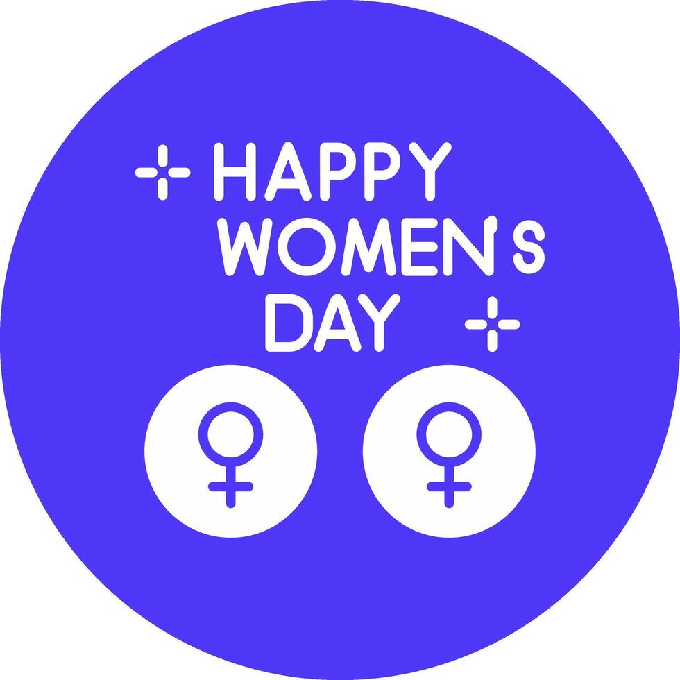 Womens Day Interactive Icon Badge vector