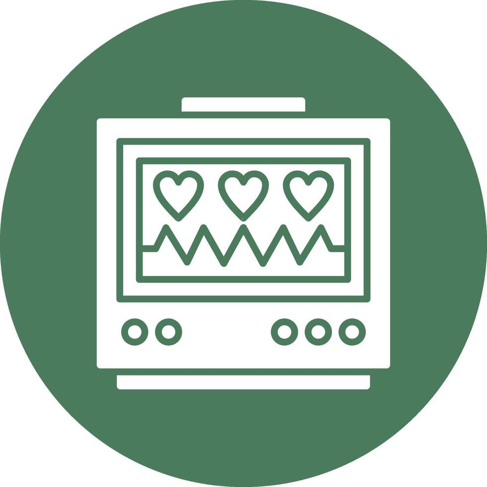 Electrocardiogram Gradient Style Icon vector