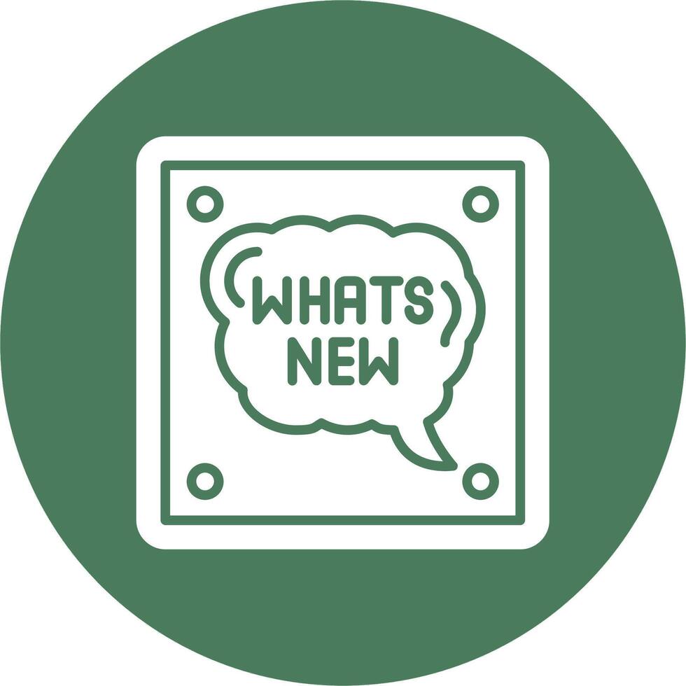 Whats New Shadowed Icon Style vector