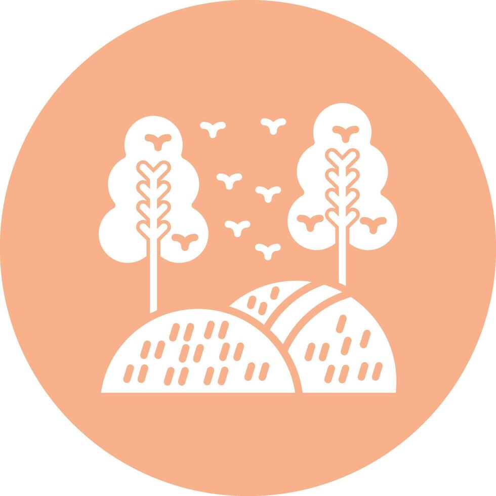 Hill Gradient Style Icon vector
