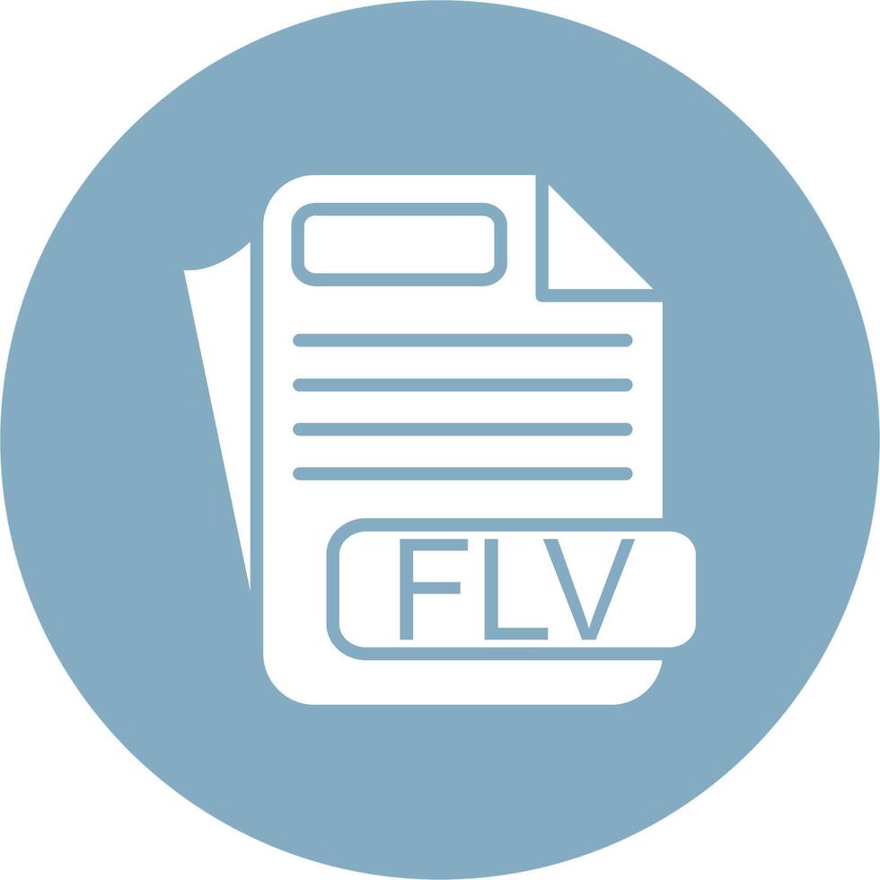 FLV File Format Web Ready Graphic vector