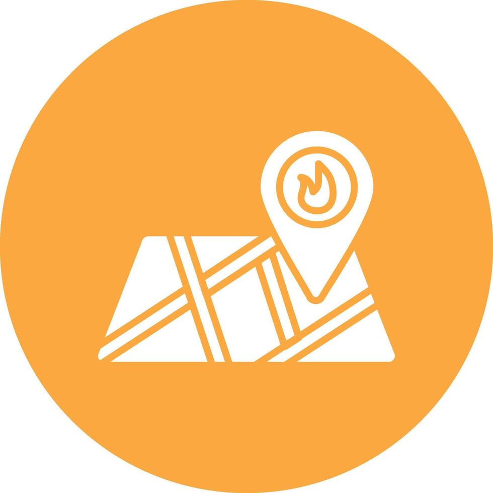 Fire Location Color Enhanced Graphic vector
