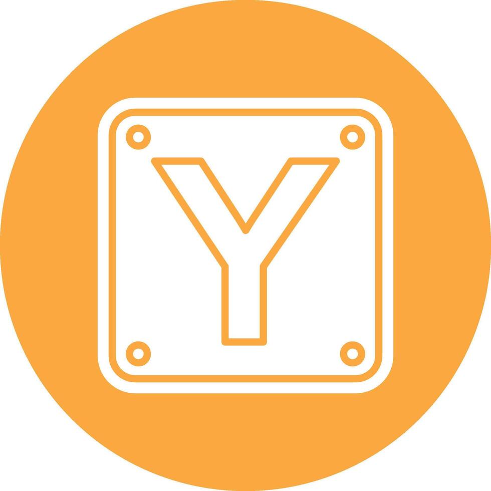 Letter Y Stylish App Element vector