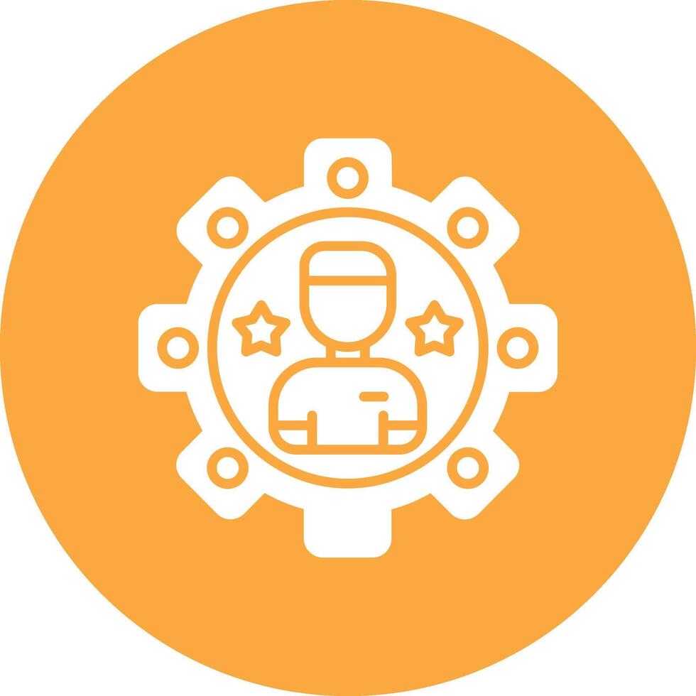 User Role Clean Grid Icon vector