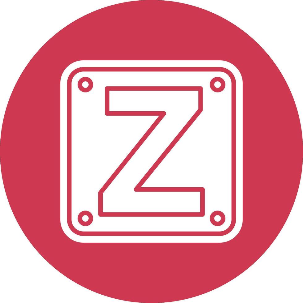 Letter Z Smooth Gradient Icon vector