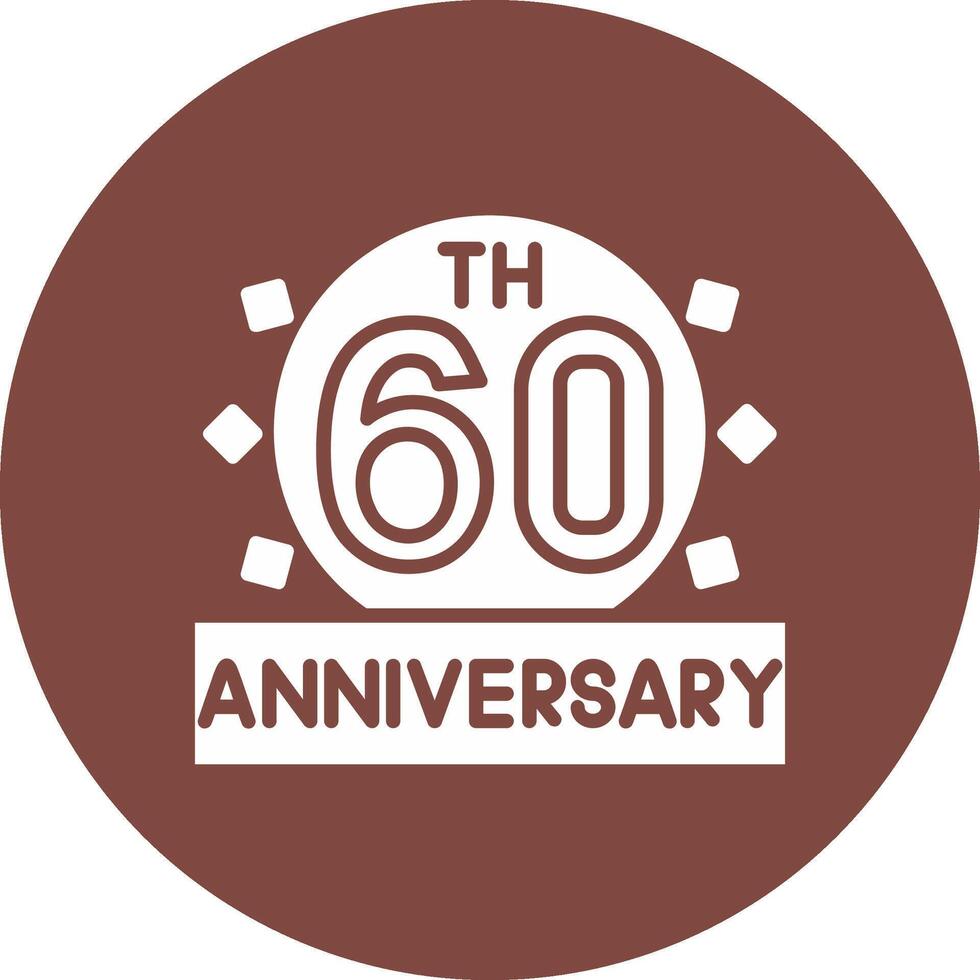 60th Anniversary Contrast Art vector