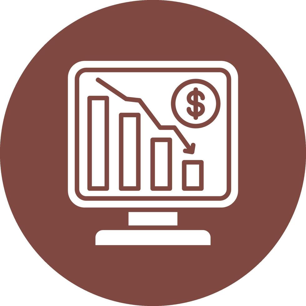 Bar Graph Handcrafted Digital Icon vector