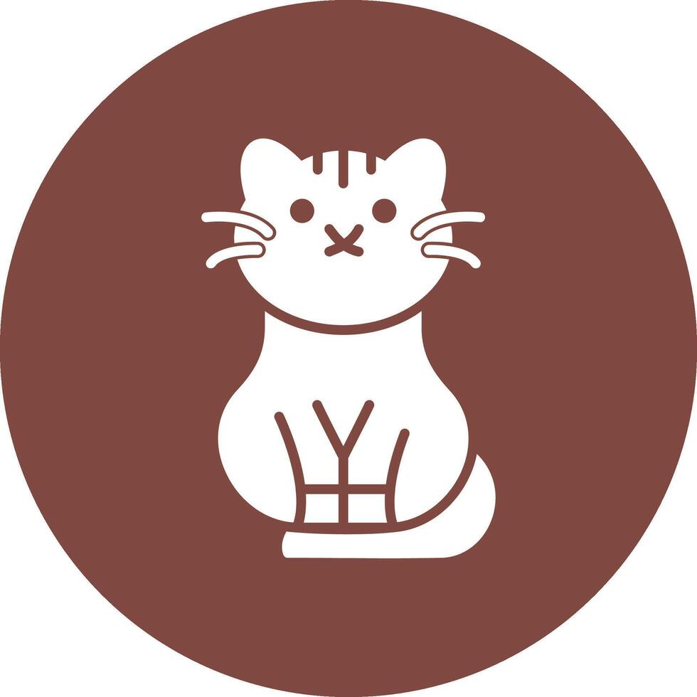 Cat Interactive Icon Badge vector