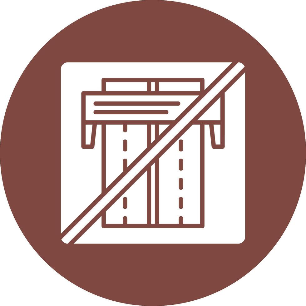 Motorway End Crisp Flat Art vector