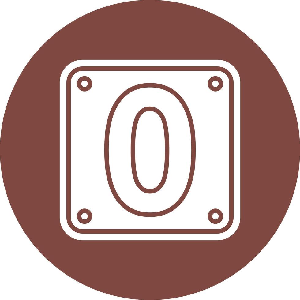 Number Zero Sleek Graphic Mark vector