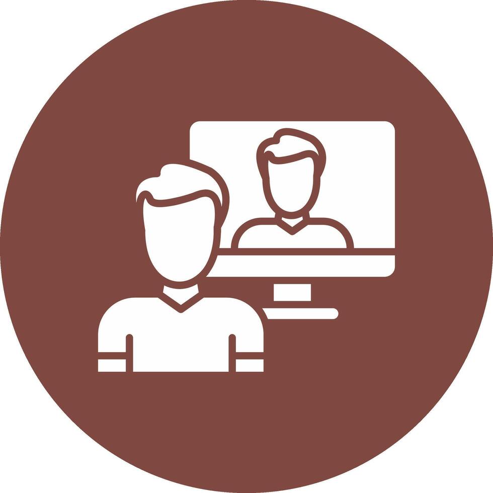 Online Meeting Modern App Icon vector