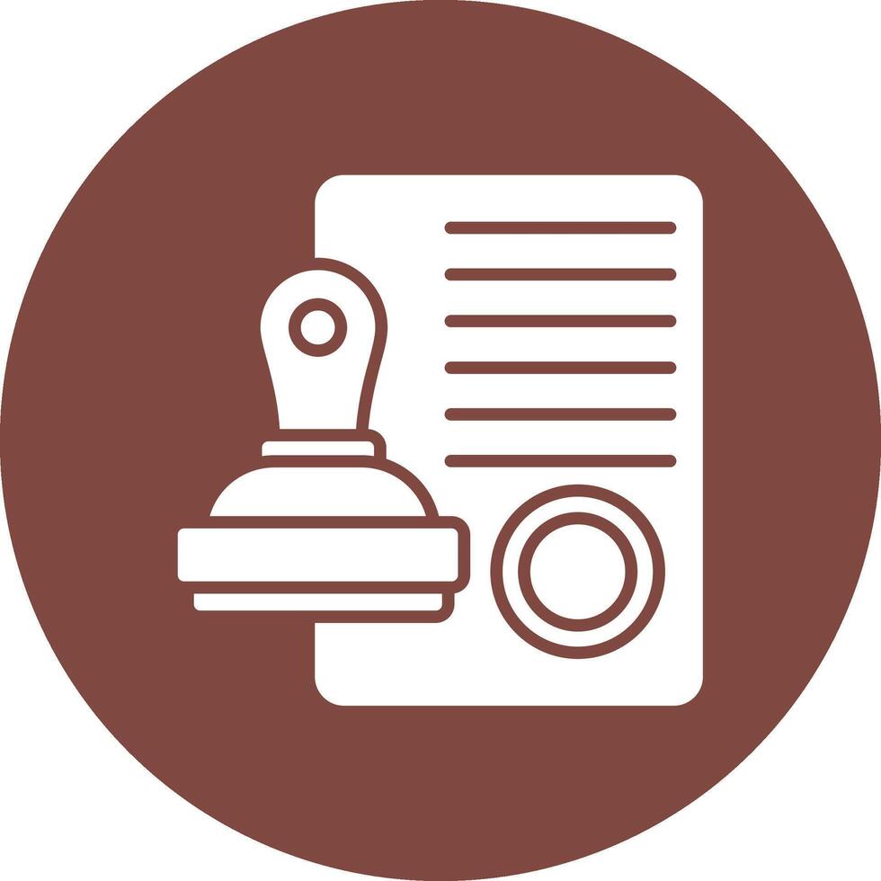 Rubber Stamp Gradient Style Icon vector