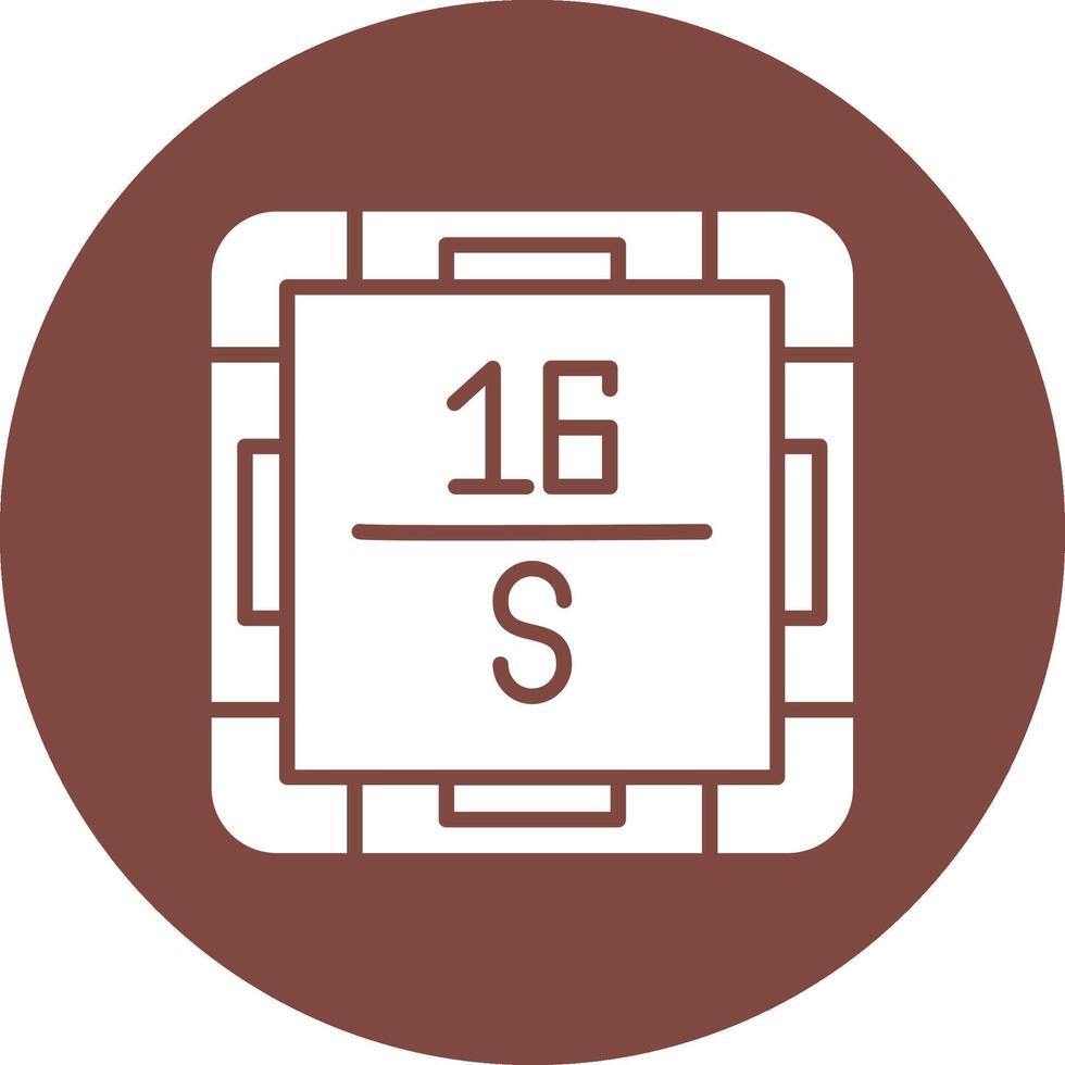 Sulfur Line Style Symbol vector