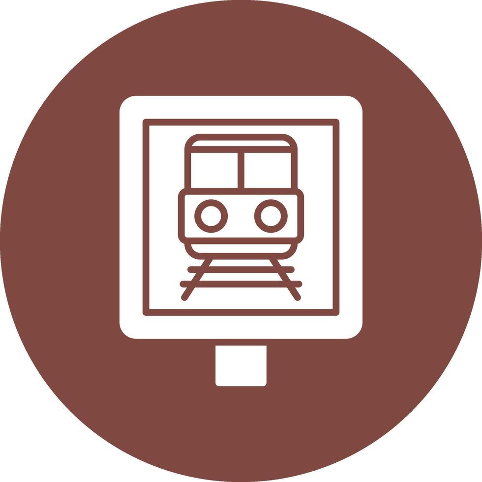 Train Station Gradient Style Icon vector
