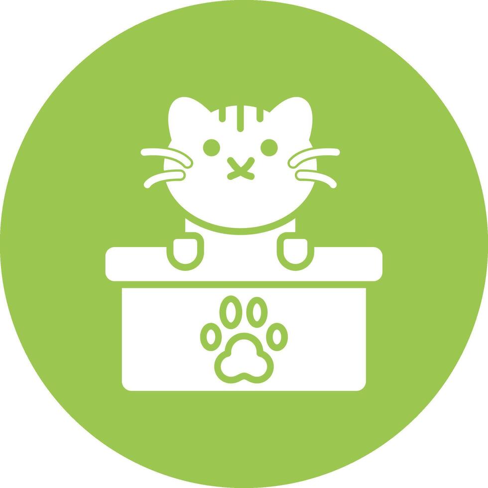 Cat Box Mobile Ready Icon vector