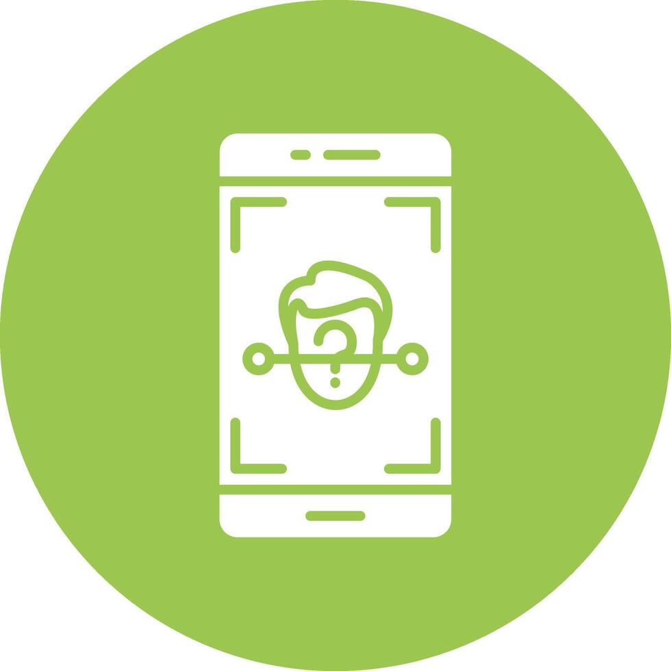 Face Id Simple Line Sketch vector