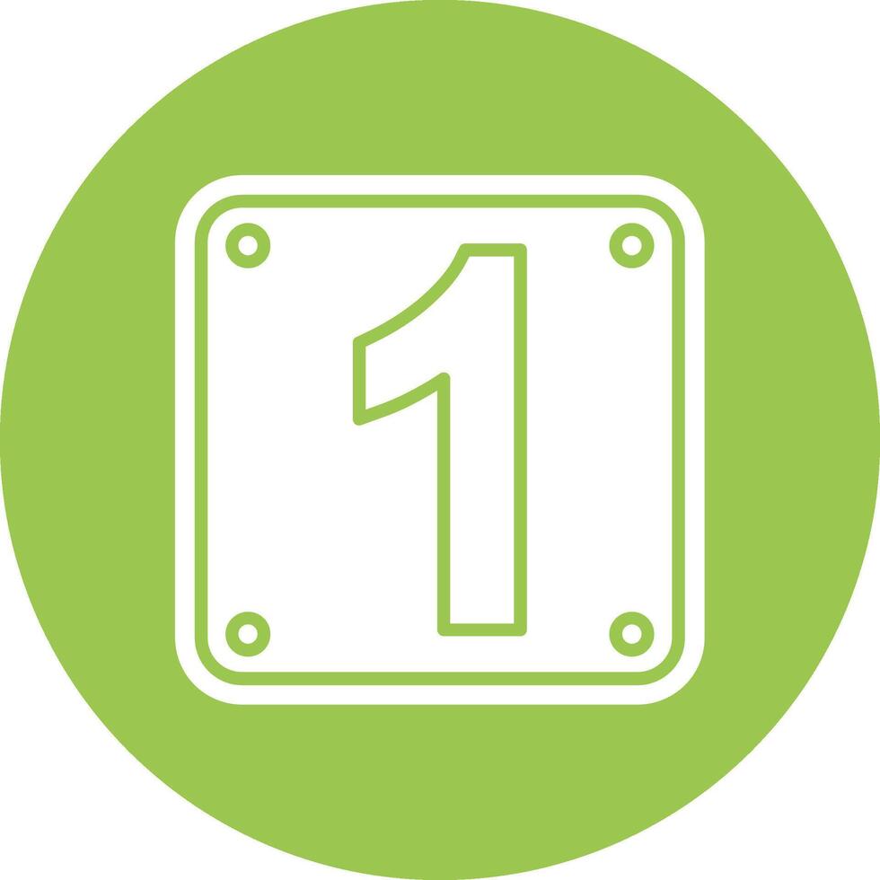 Number 1 Gradient Style Icon vector