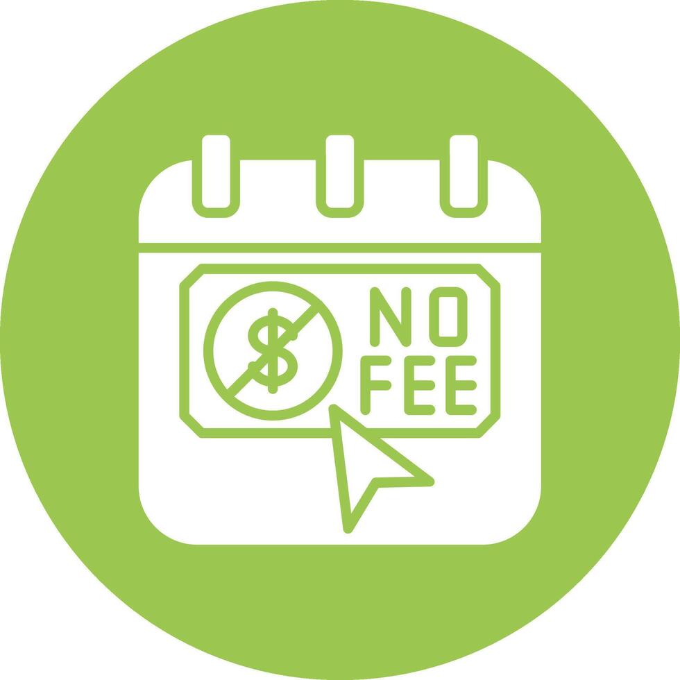 No Fee Color Accent Visual vector