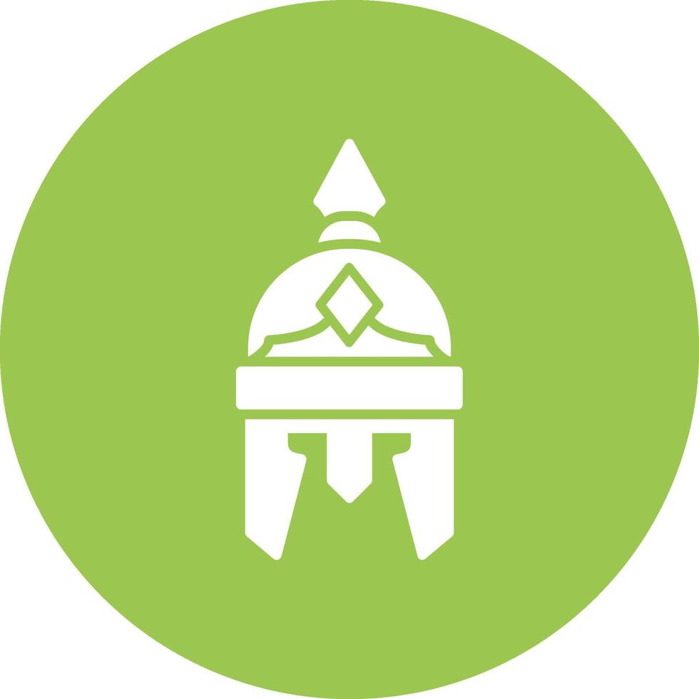 Roman Helmet Frame Icon vector
