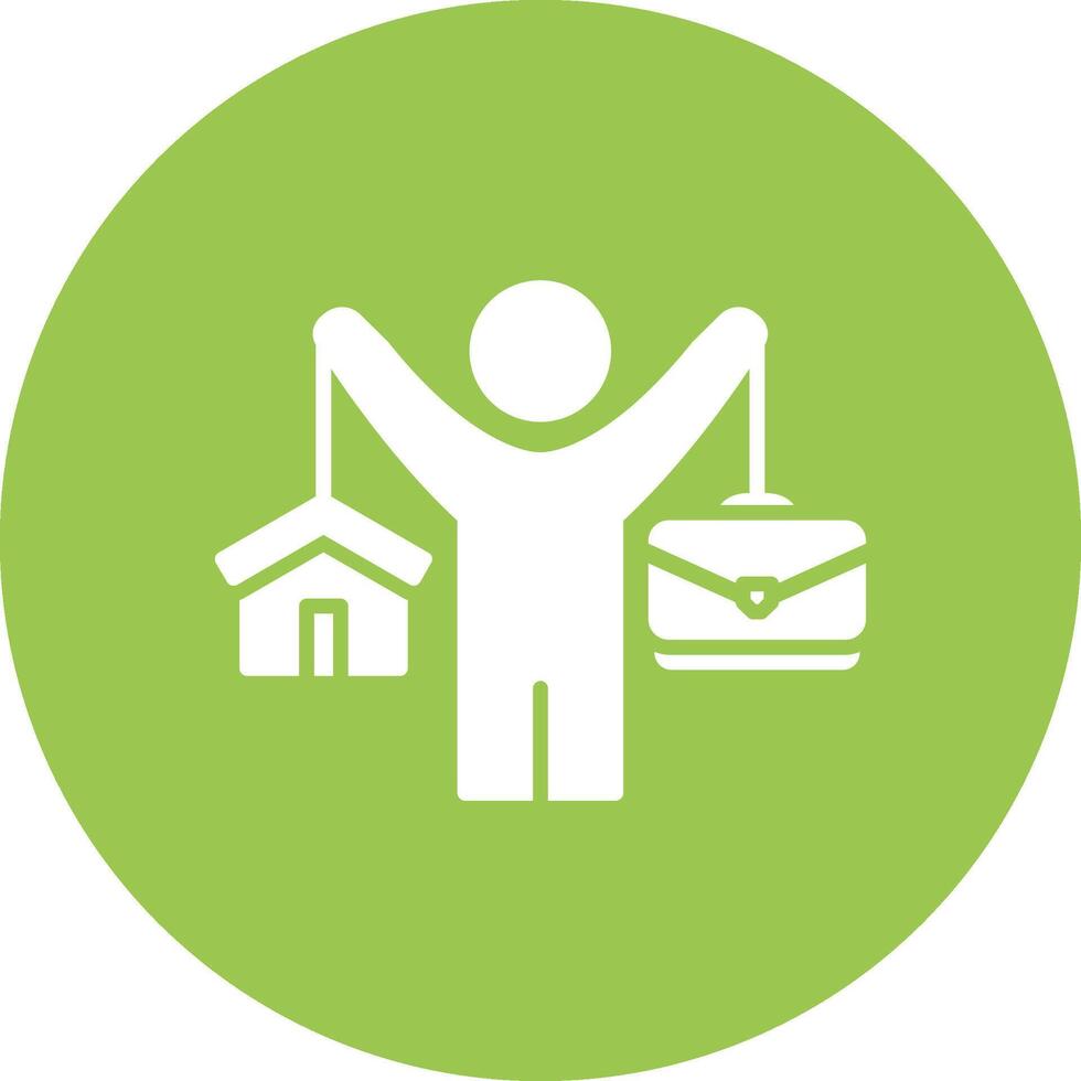 Work Life Balance Neatly Crafted vector