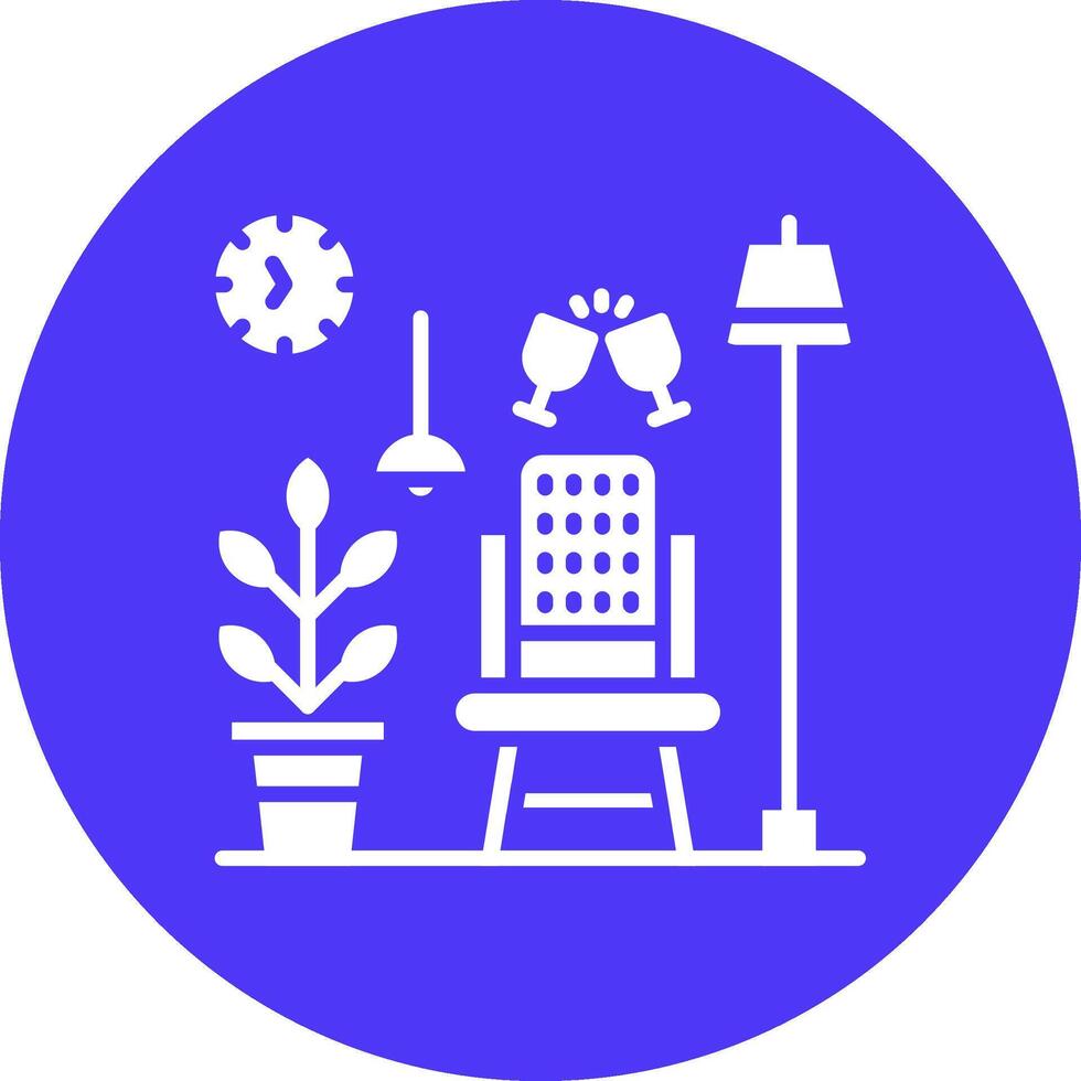 Dining Chair Flat Styled Symbol vector