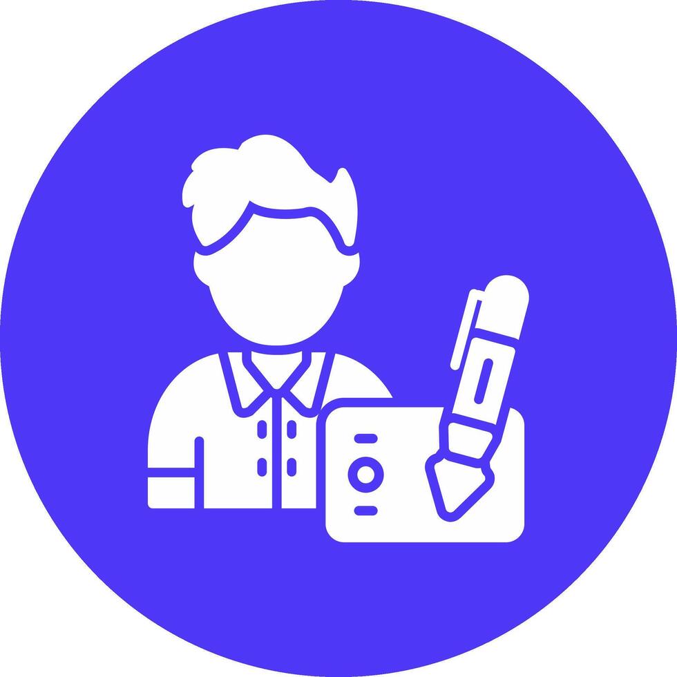 Graphic Designer Mono Icon Symbol vector