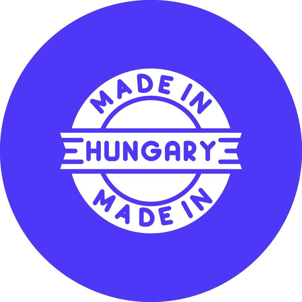 Made In Hungary Functional Flat Style vector